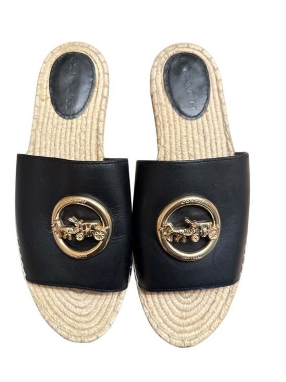 COACH CAMILLE ESPADRILLE SLIDE SANDLES NWOT Sz. 9 - Picture 2 of 8